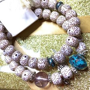 4 pieces bead charm bracelet